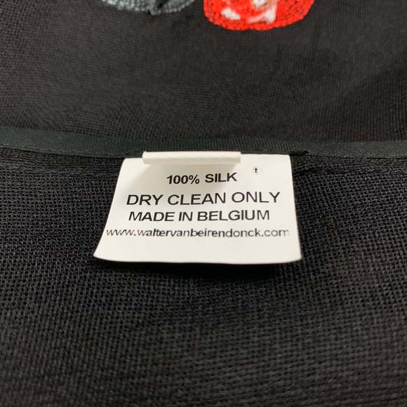 WALTER VAN BEIRENDONCK SS 16 Black Multi-Color Silk Jacket - Picture 4 of 6